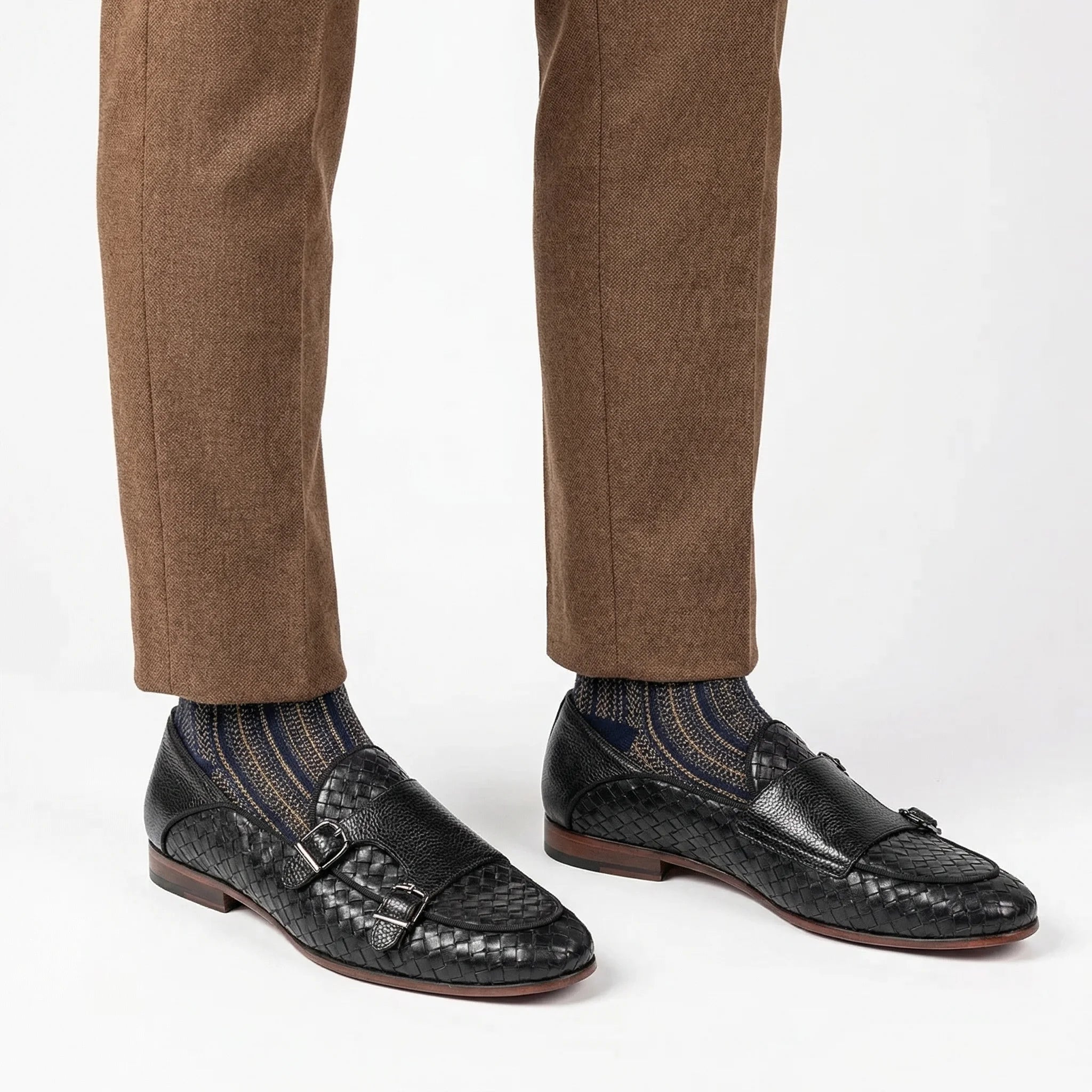 Intreccio Loafer Double Monk - Black