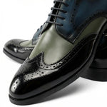 Load image into Gallery viewer, Venturo Brogue Derby - Black and Grey
