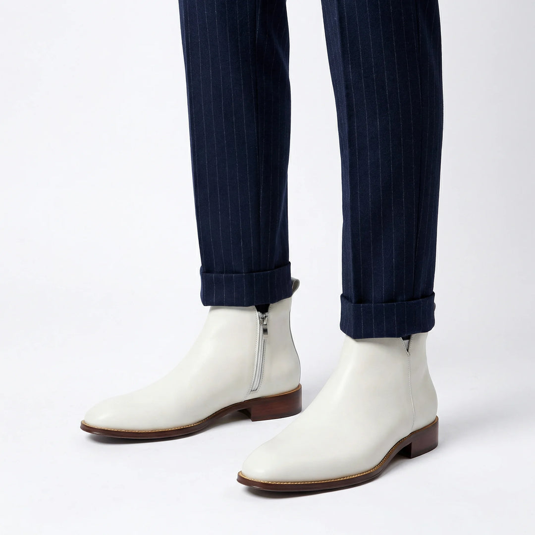 Lunor Chelsea Boot Handmade - White