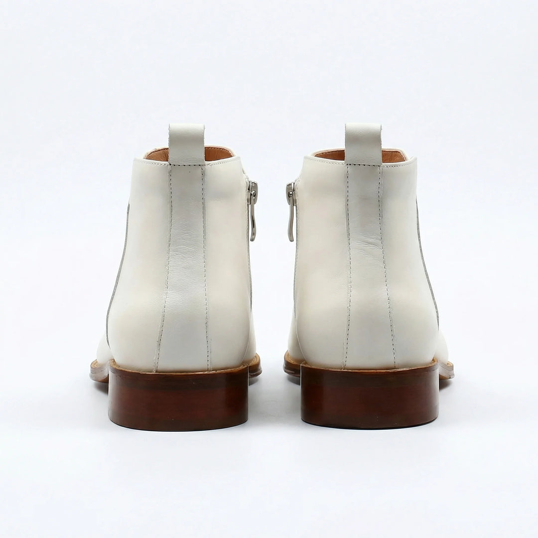Lunor Chelsea Boot Handmade - White