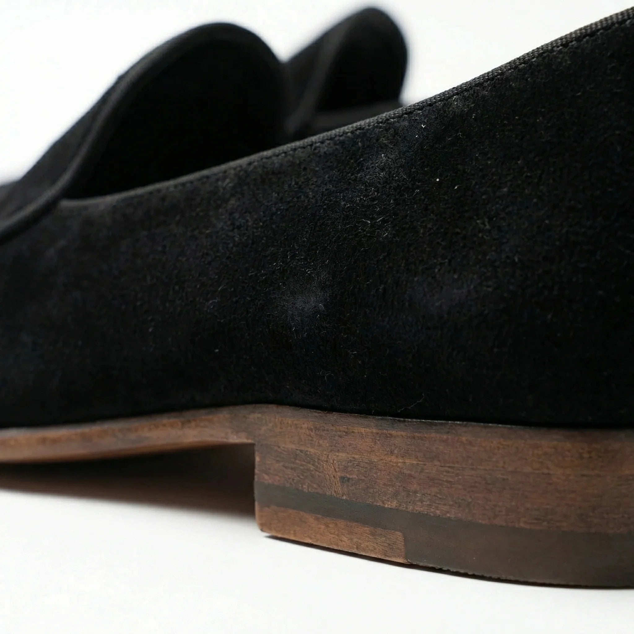 Corvelli Belgian Suede Loafers - Black