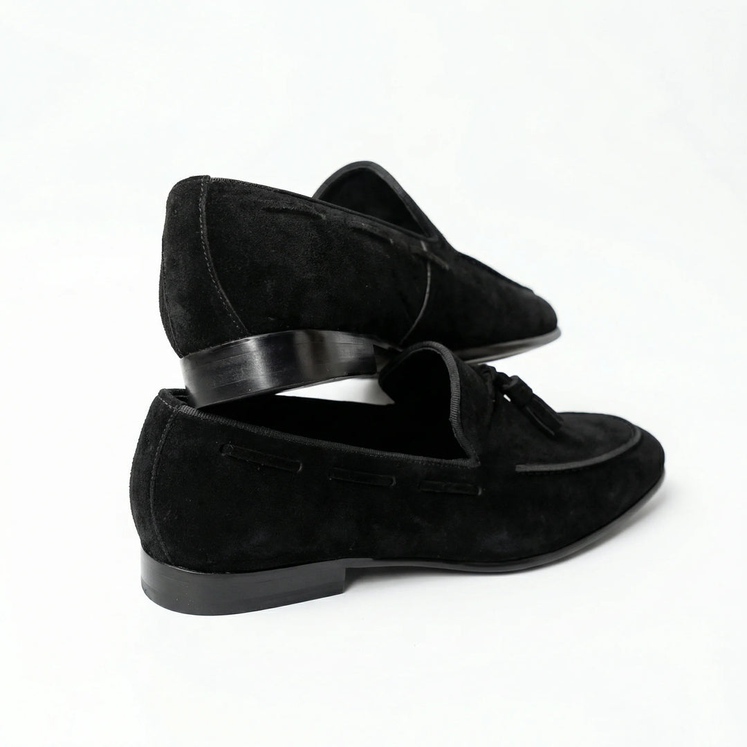 Velano Suede Loafers - Black
