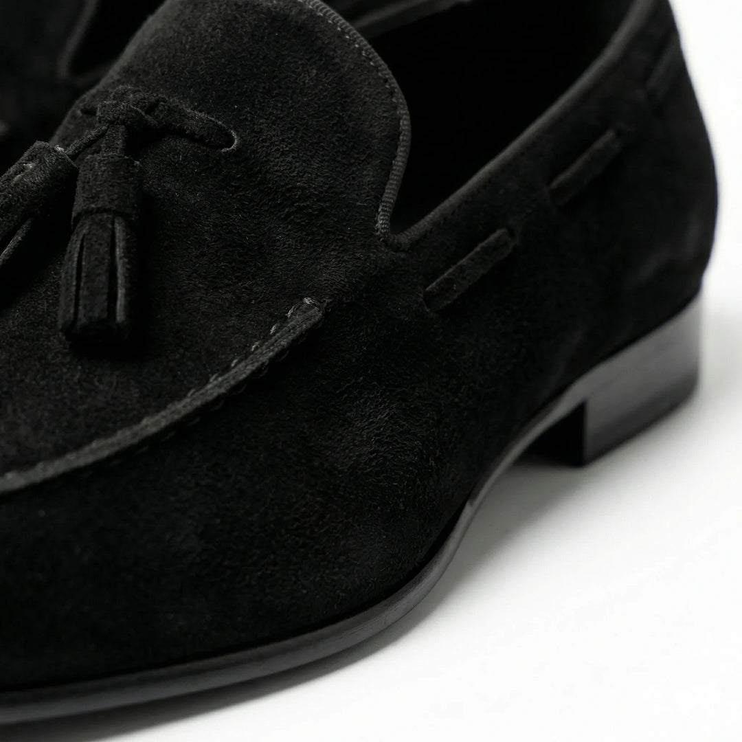 Velano Suede Loafers - Black