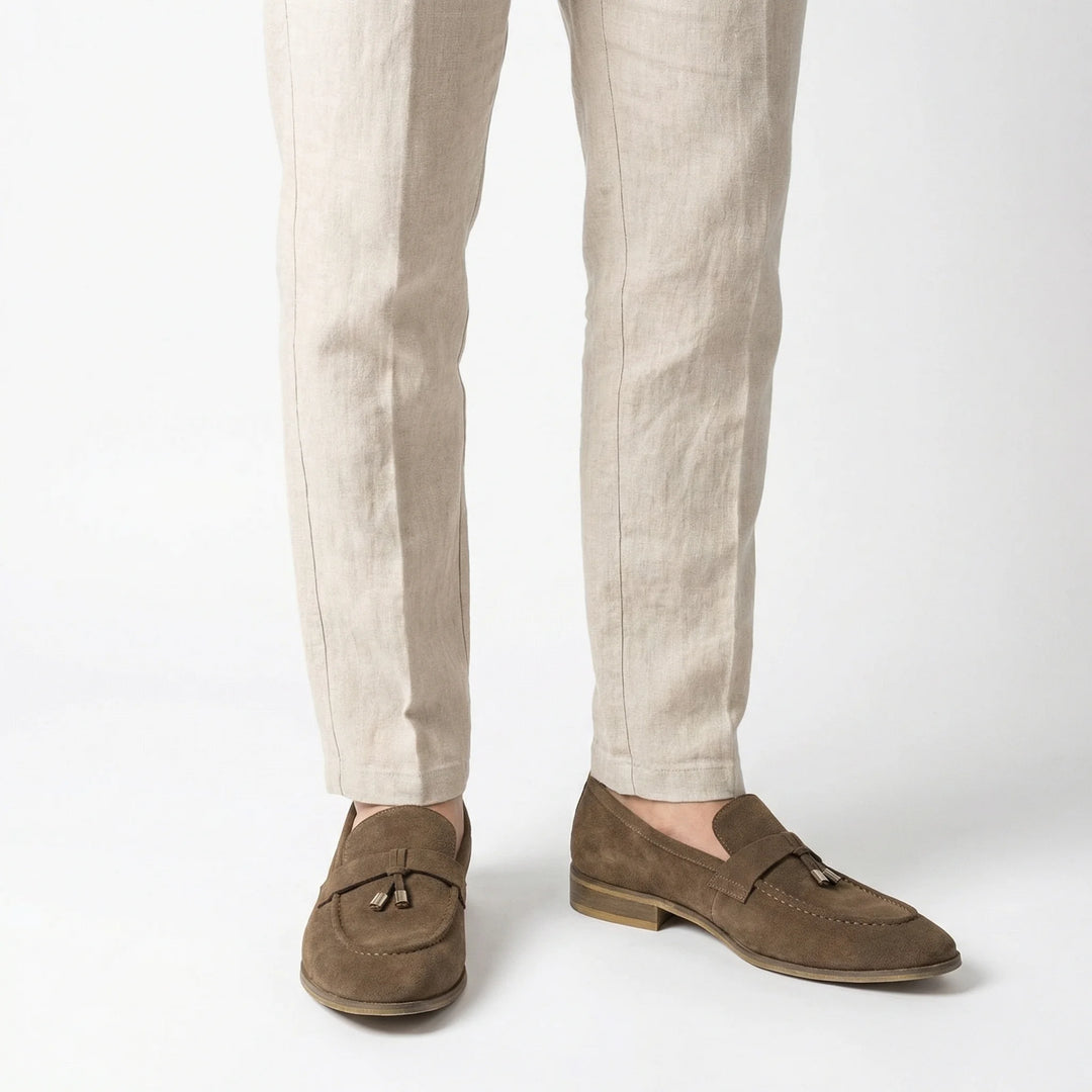 Vernor Suede Penny Loafer - Camel