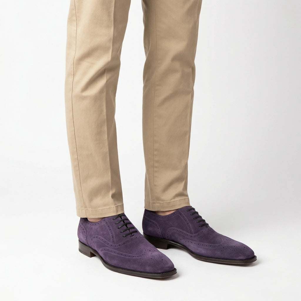 outfit mens suede oxford brogue