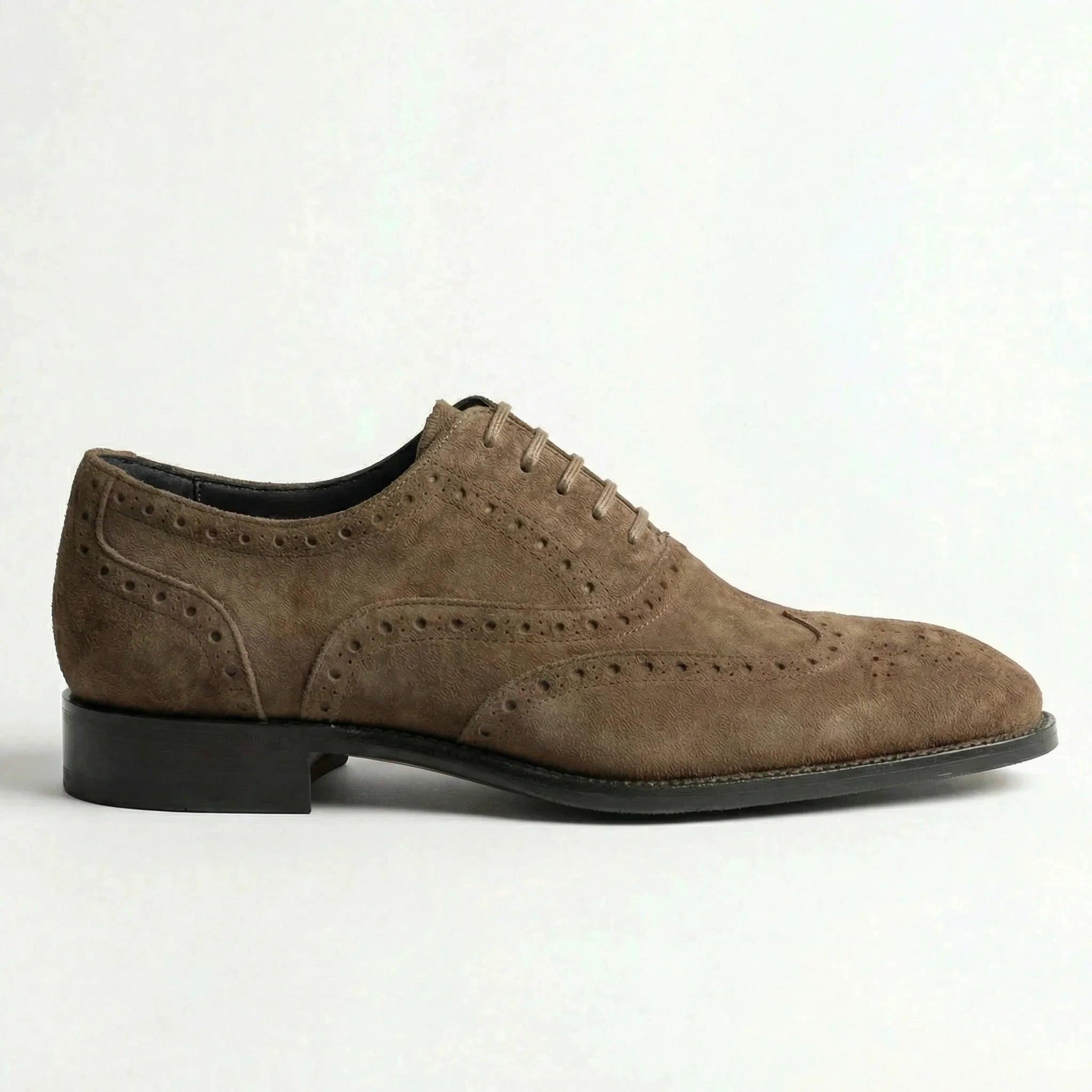Macellinni Oxford Brogue Suede - Brown