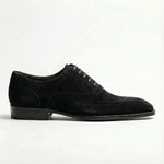 Load image into Gallery viewer, Macellinni Oxford Brogue Suede - Black
