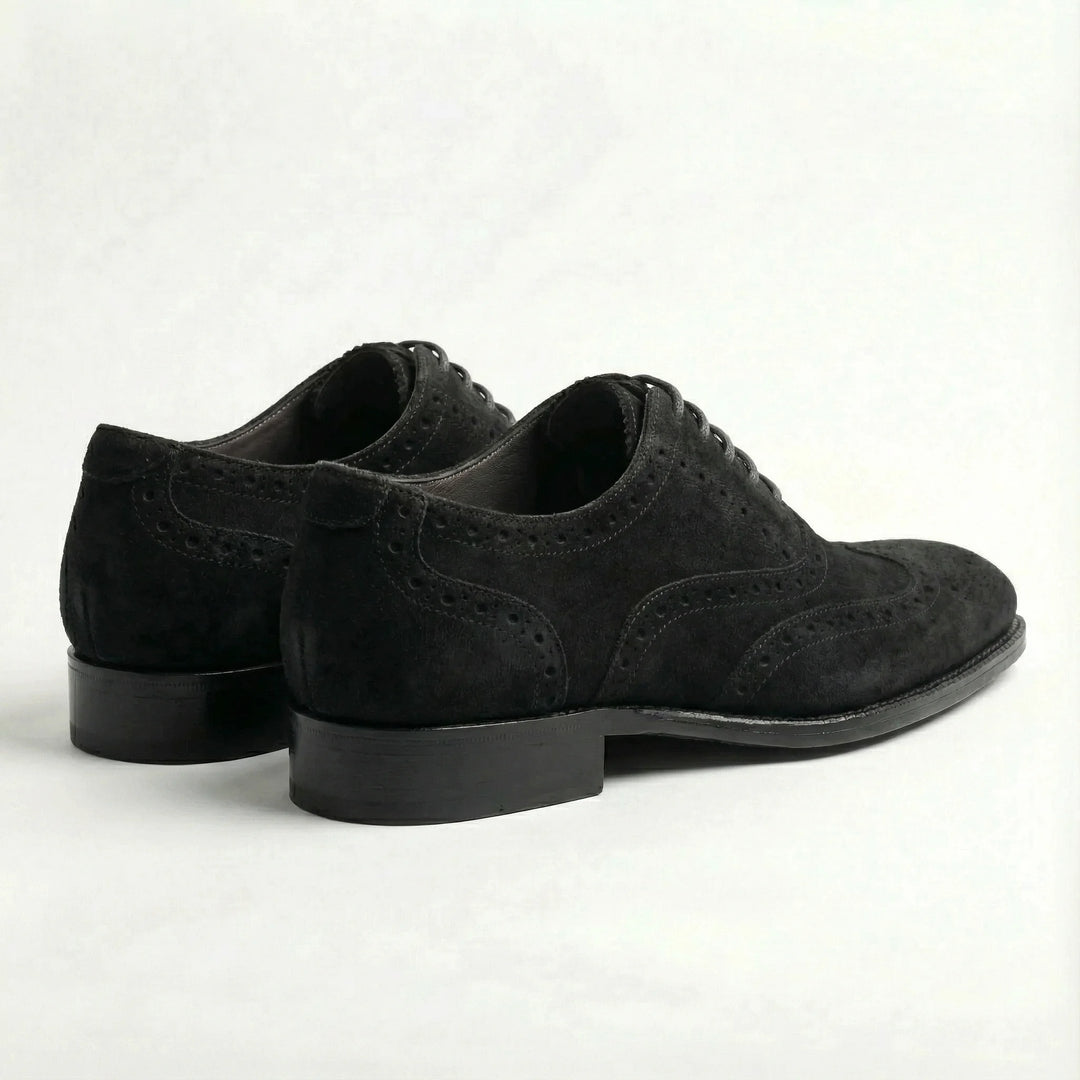 Macellinni Oxford Brogue Suede - Black