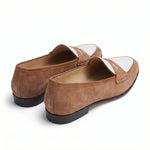 Load image into Gallery viewer, Amalfi Panel Loafer - Cognac Brown and White
