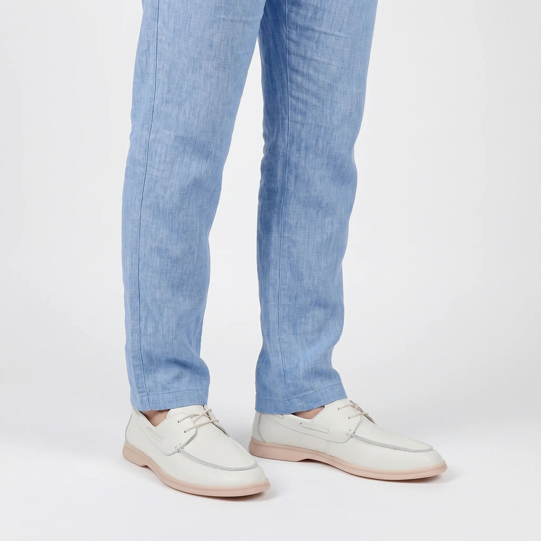 Siena Lace-Up Loafer - Cream White
