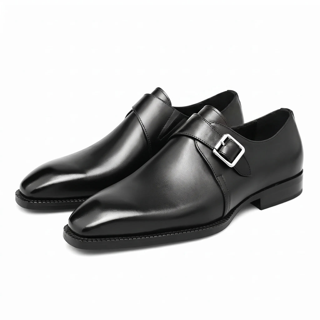 Romano Monk Strap - Black