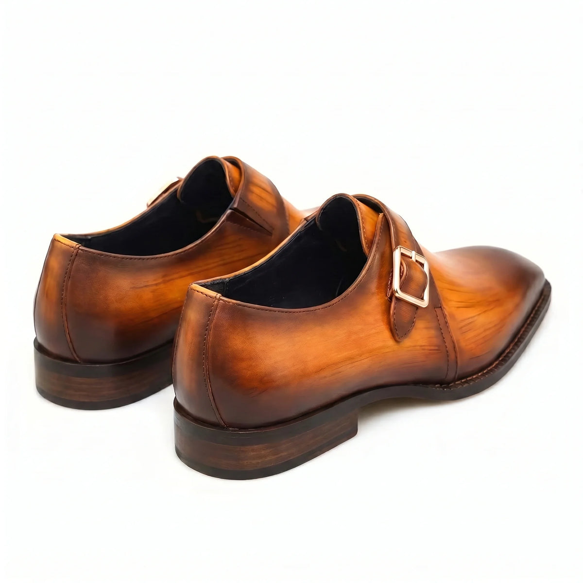 Romano monk strap   cognac brown