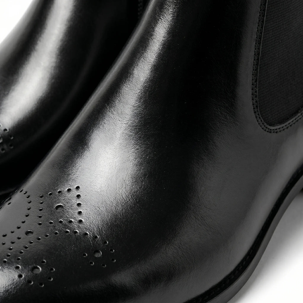 Stonemere Chelsea Brogue Boot - Black