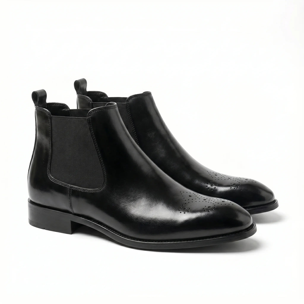 Stonemere Chelsea Brogue Boot - Black