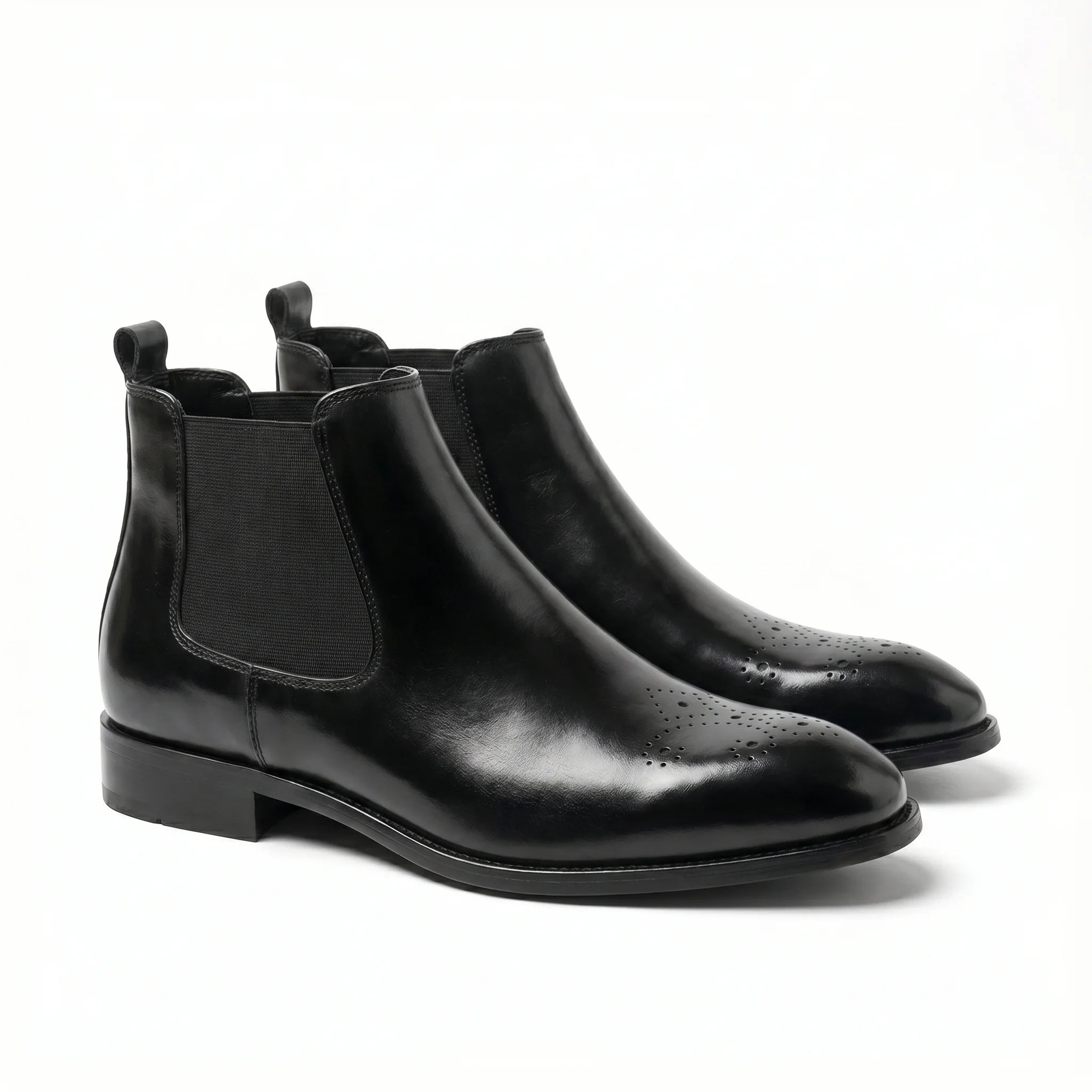 Stonemere Chelsea Brogue Boot - Black