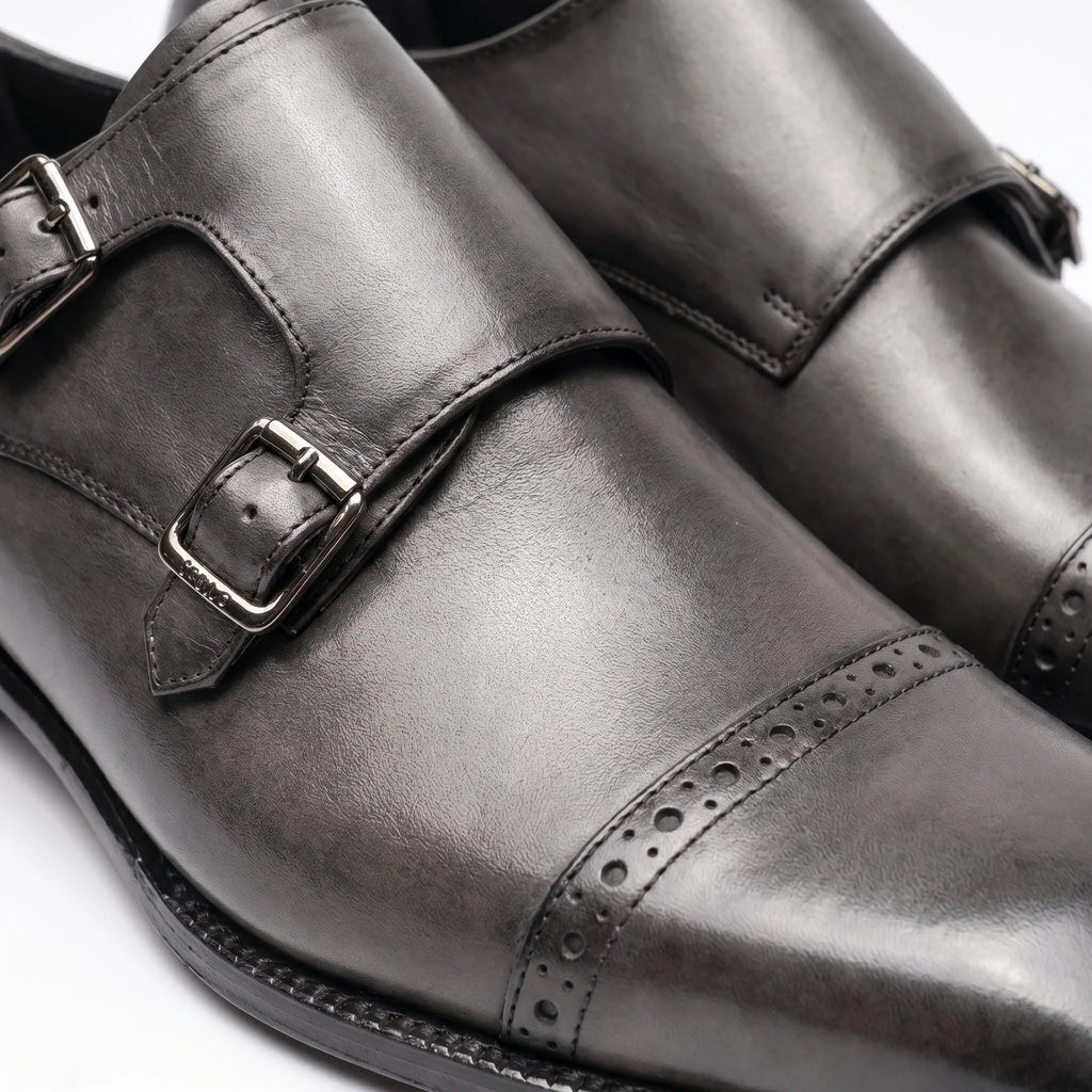 Silven Double Monk Strap - Grey