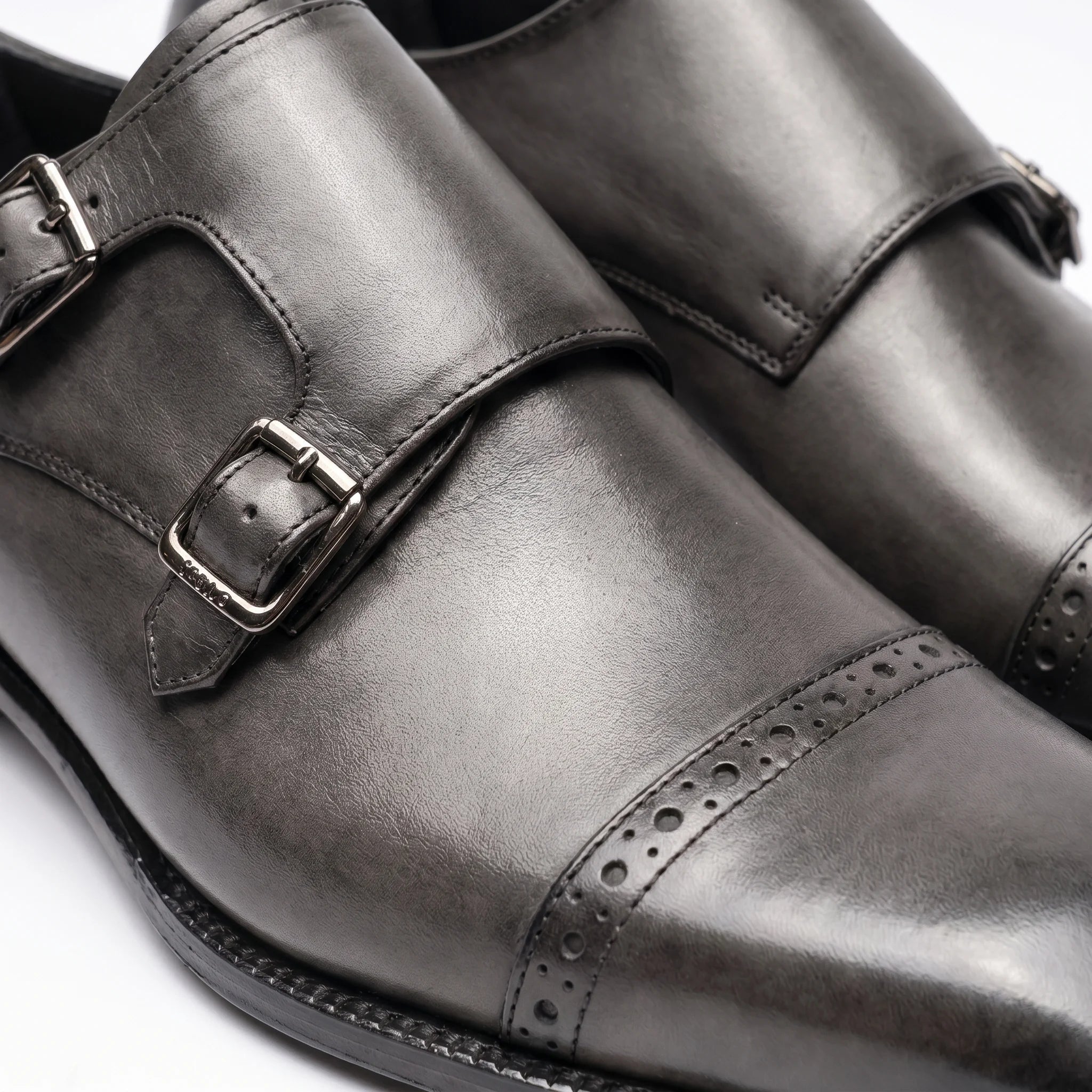 Silven Double Monk Strap - Grey