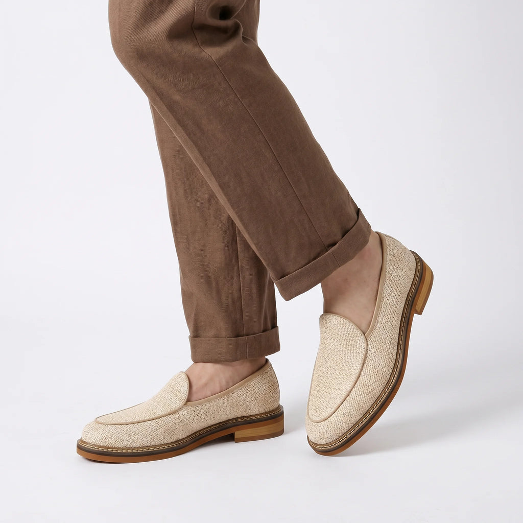Scultore Belgian Knitted Loafer - Beige