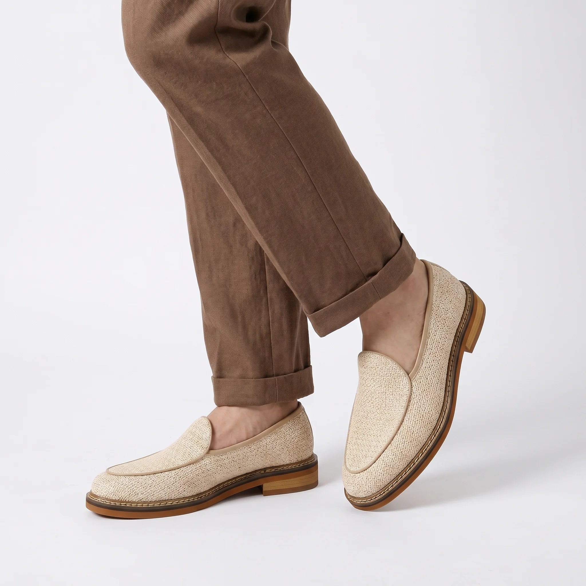 Scultore Belgian Knitted Loafer - Beige