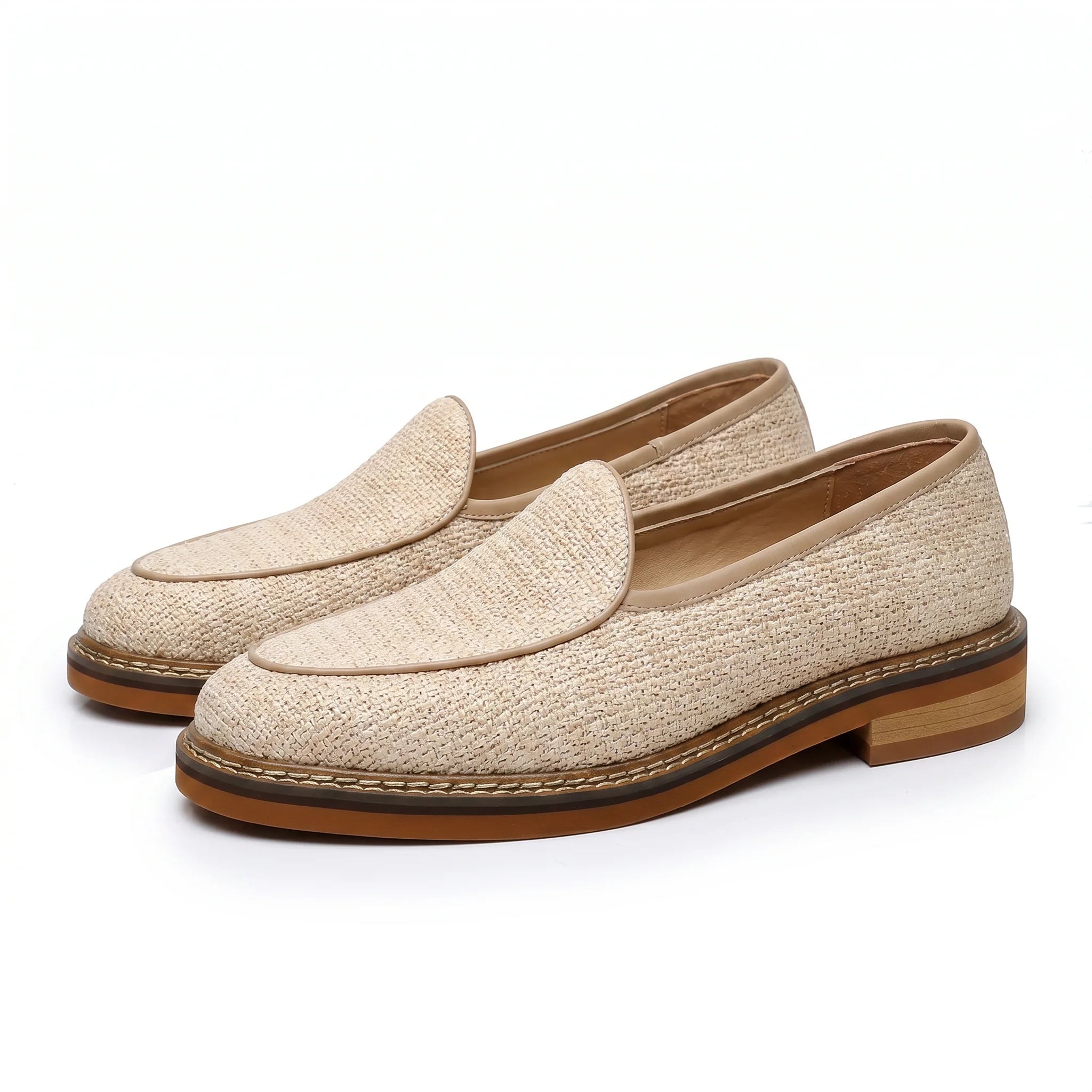 Scultore Belgian Knitted Loafer - Beige