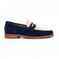 Marlow Penny Loafer - Blue and Beige