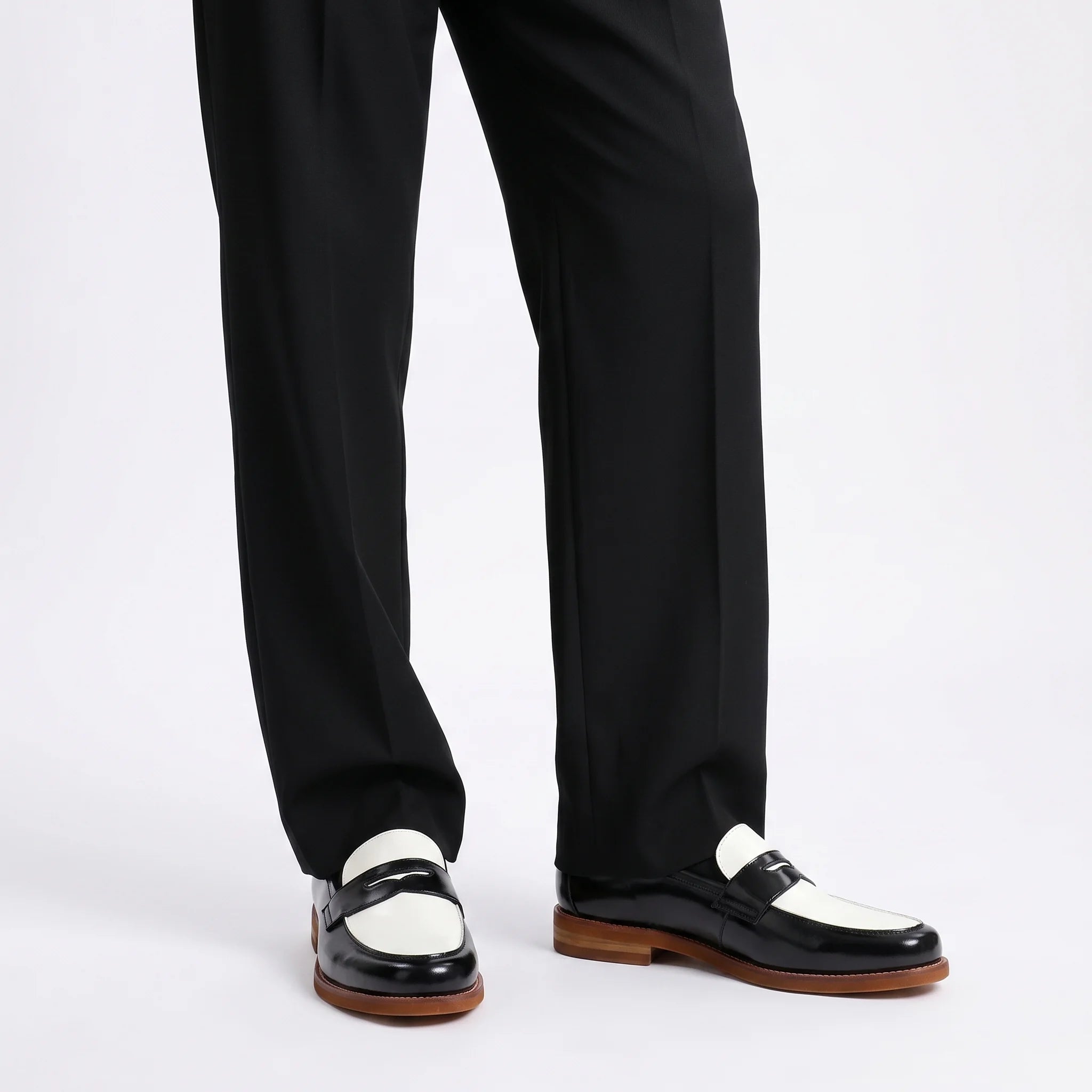 Marlow Penny Loafer - Black and White