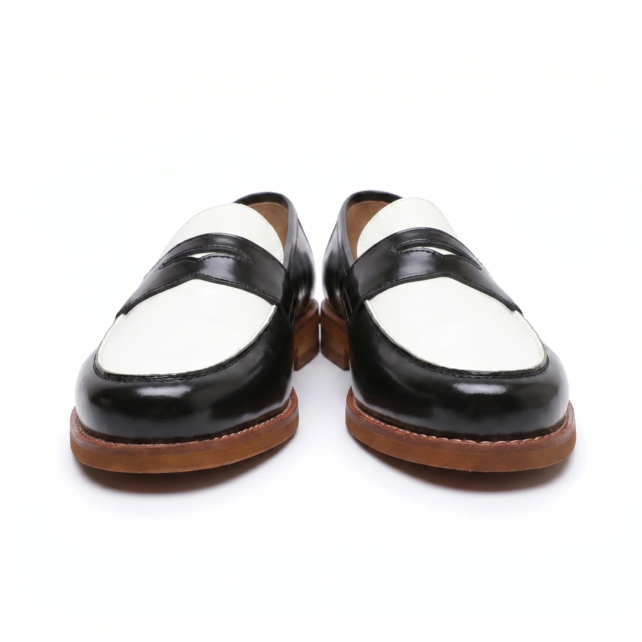 Marlow Penny Loafer - Black and White
