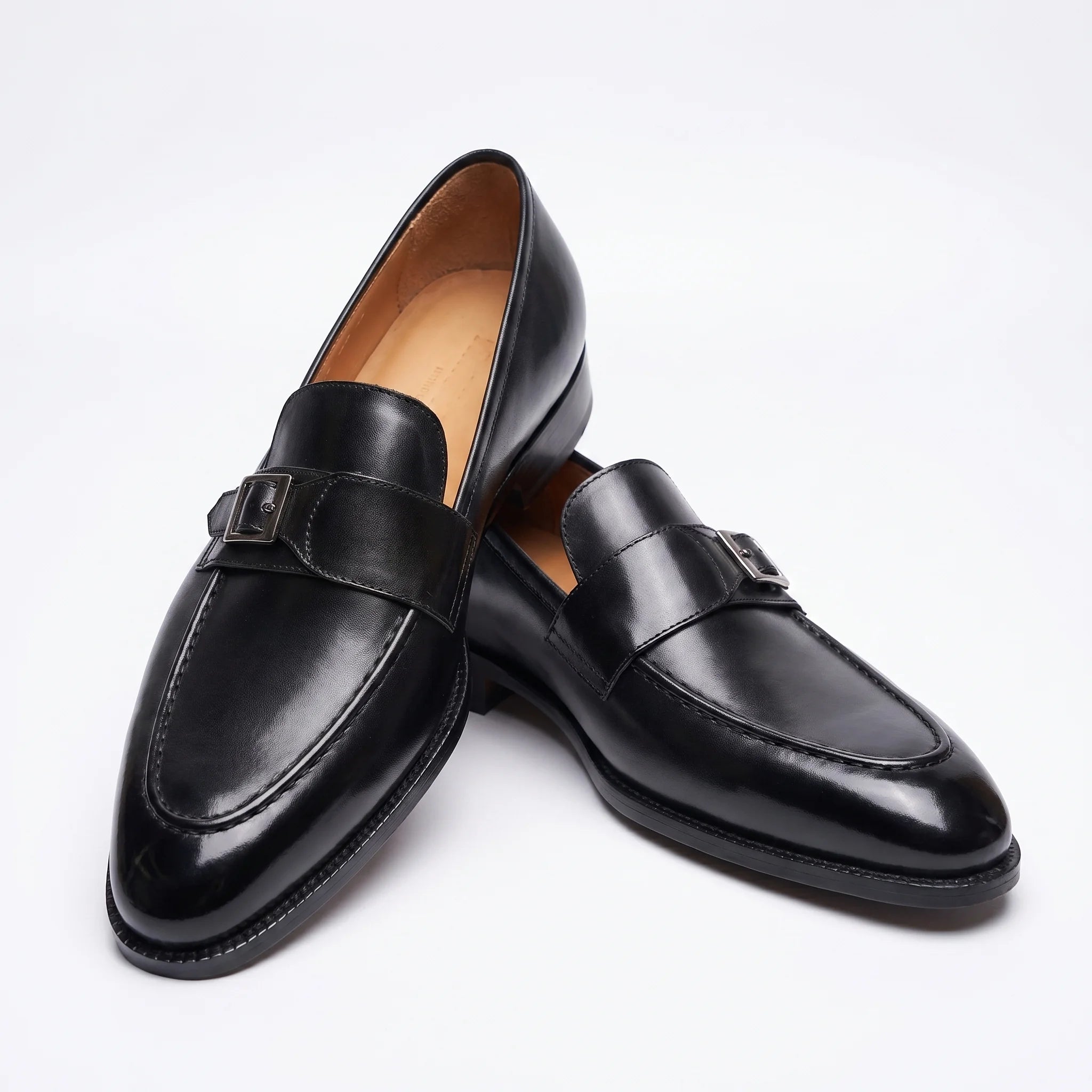 Santoro Monk Strap Loafer - Black