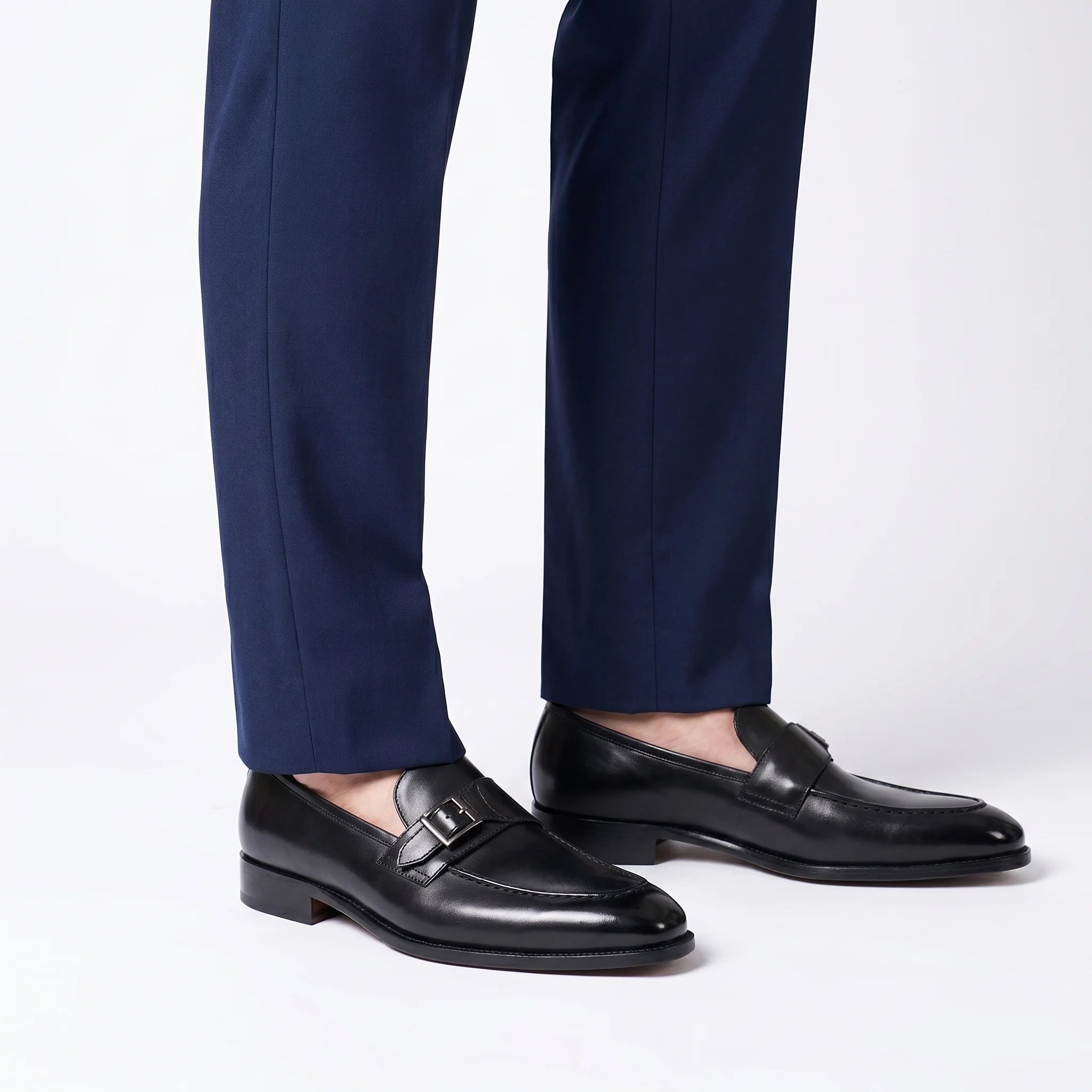 Santoro Monk Strap Loafer - Black