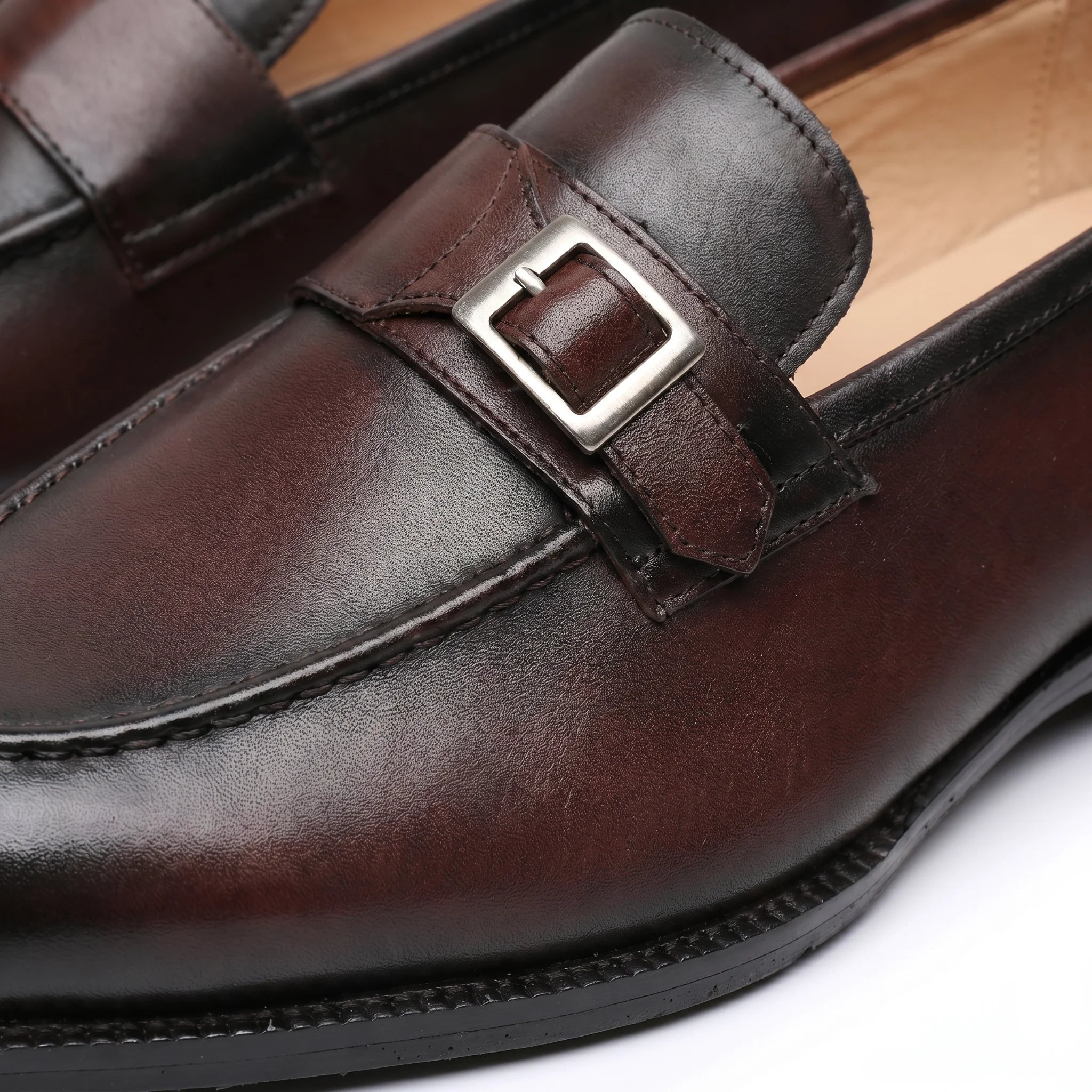 Santoro Monk Strap Loafer - Cognac Brown