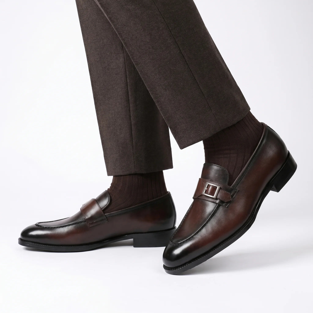 Santoro Monk Strap Loafer - Cognac Brown