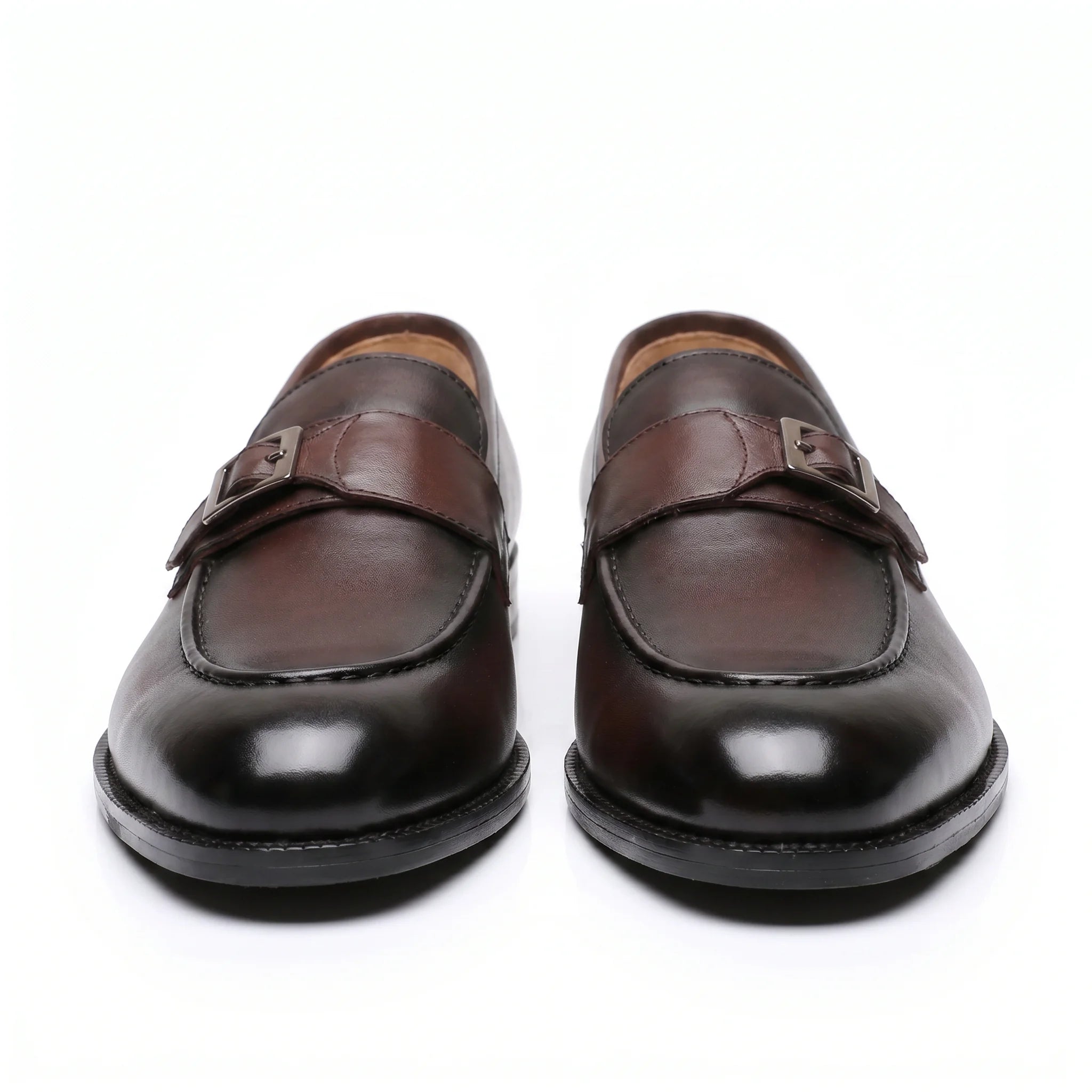 Santoro Monk Strap Loafer - Cognac Brown
