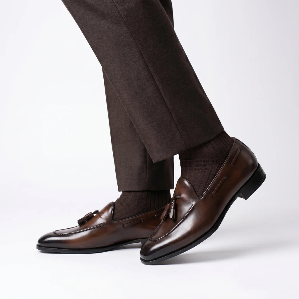 Noriel Tassel Loafer - Cognac Brown