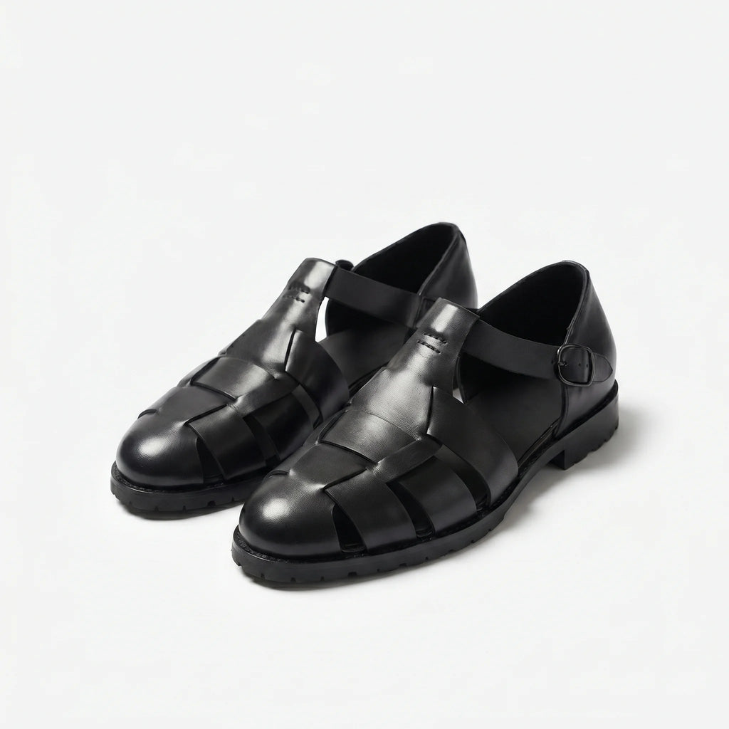 Romélia Roman Sandal - Black