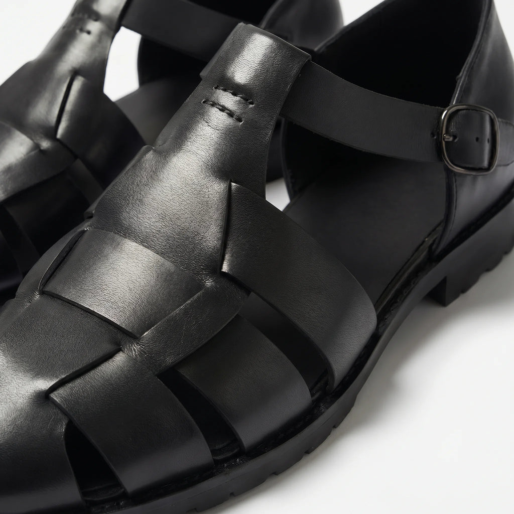 Romélia Roman Sandal - Black