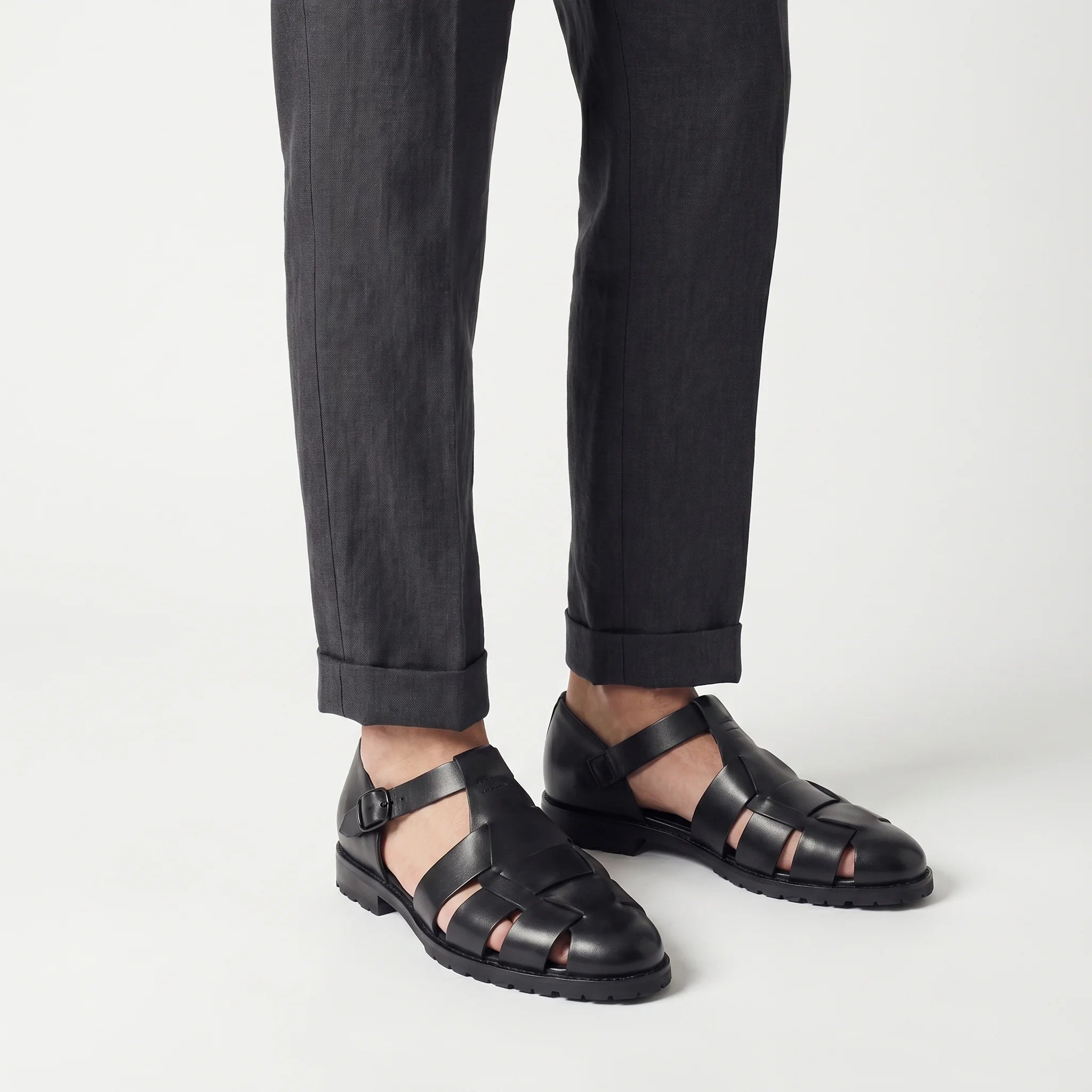 Romélia Roman Sandal - Black