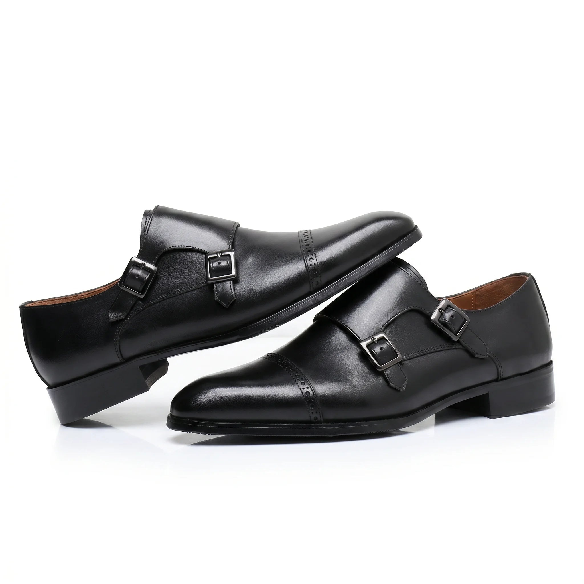 Velmont Double Monk Strap - Black