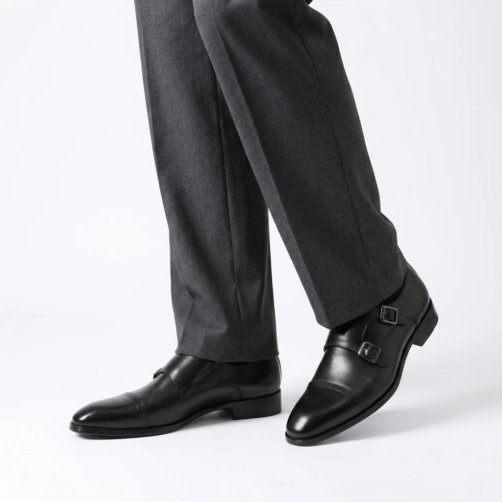 Velmont Double Monk Strap - Black