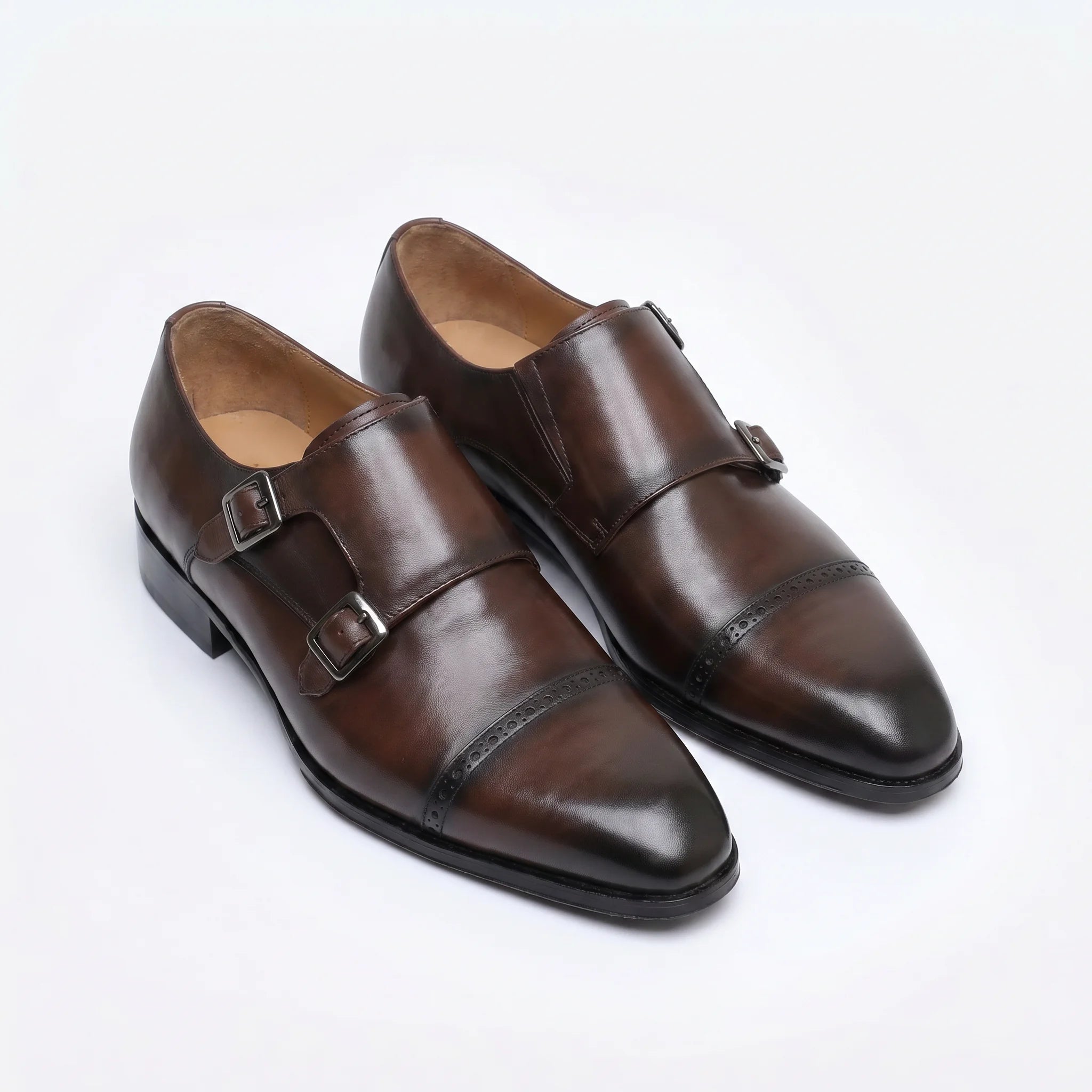 Velmont Double Monk Strap - Coffee
