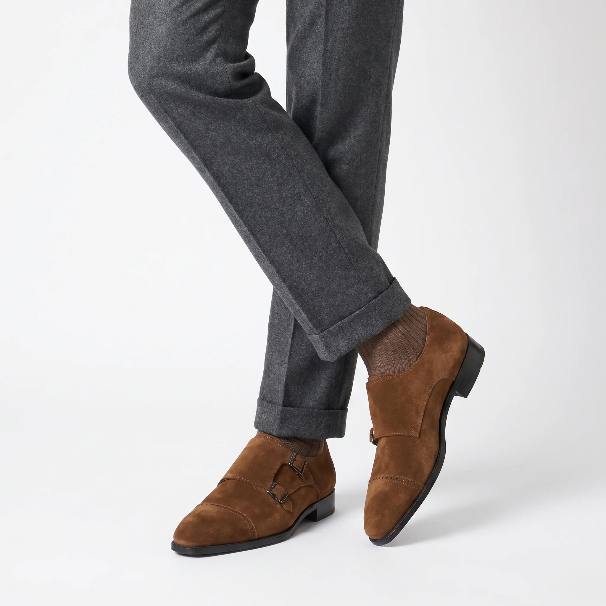 Velmont Double Monk Strap - Brown