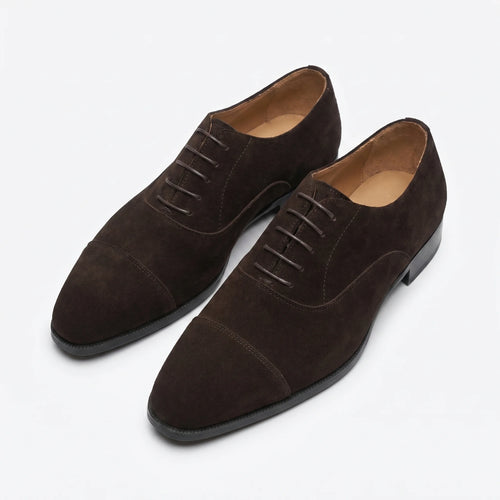 Aldmere Oxford Cap Toe - Coffee Suede
