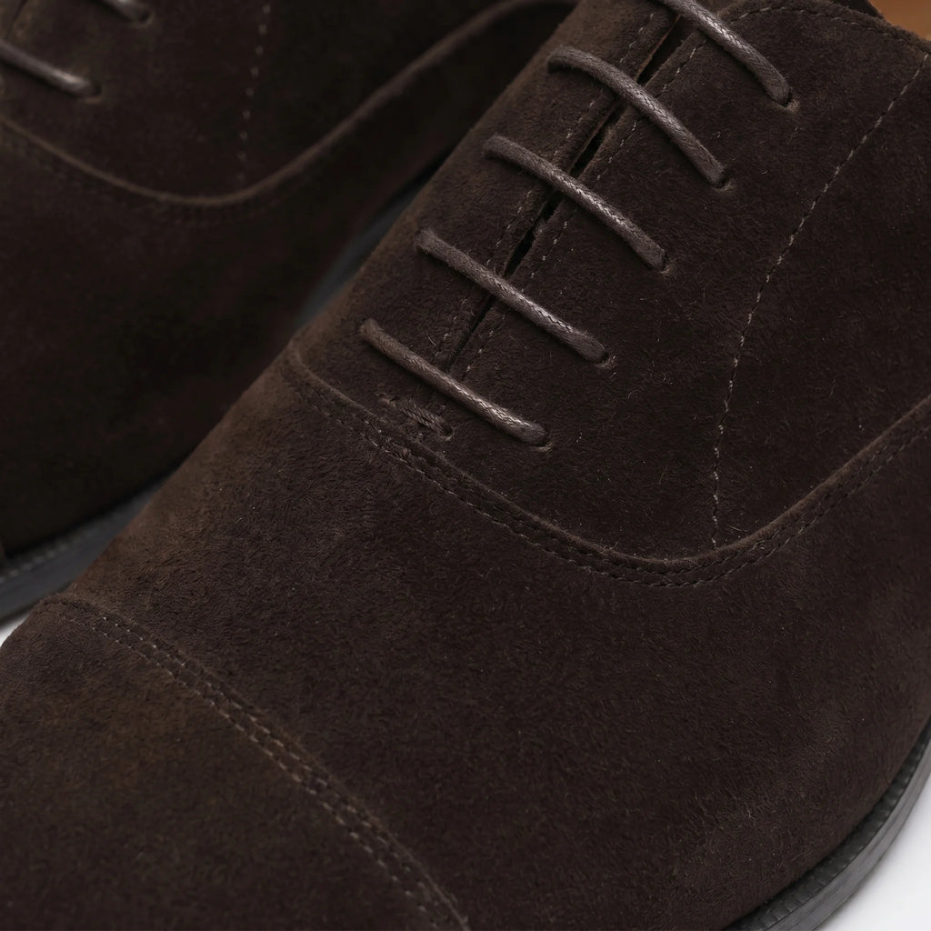 Aldmere Oxford Cap Toe - Coffee Suede