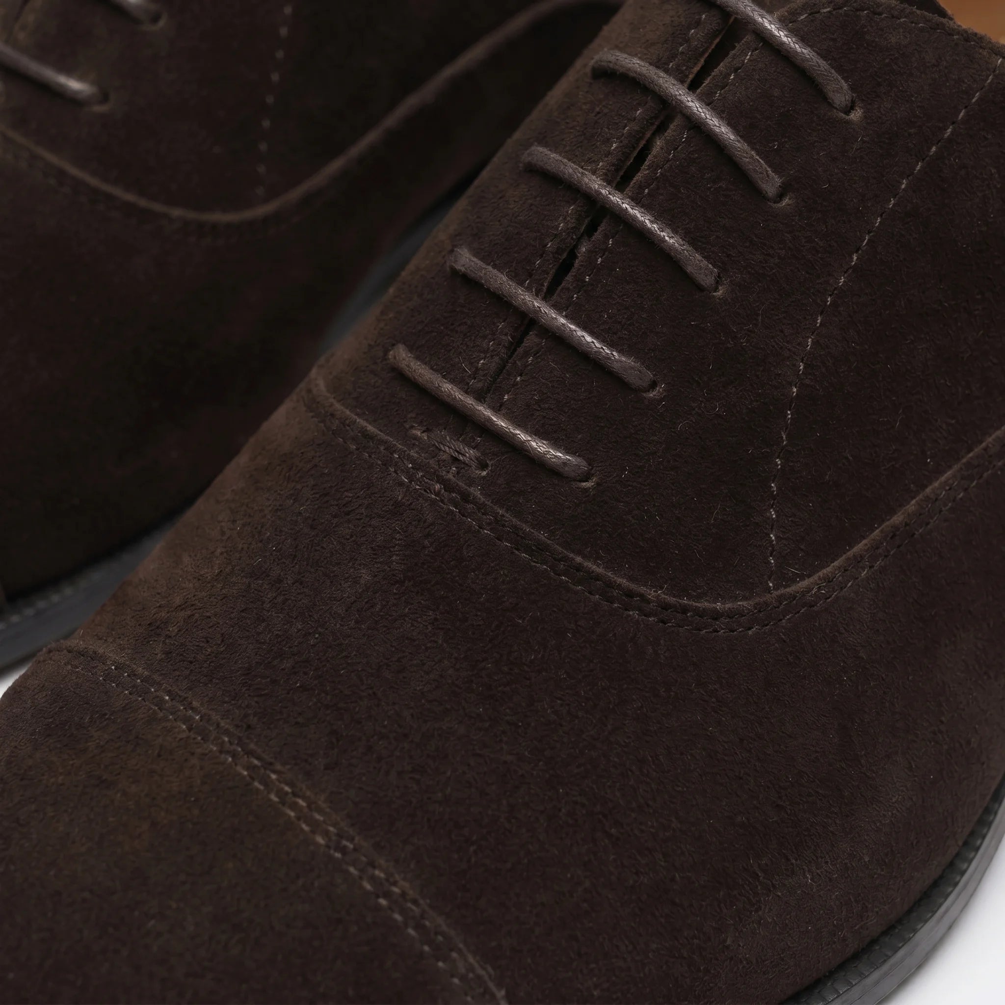 Aldmere Oxford Cap Toe - Coffee Suede