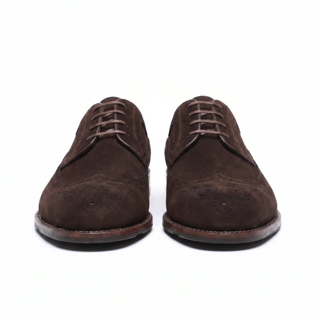 Velour Derby Brogue - Coffee