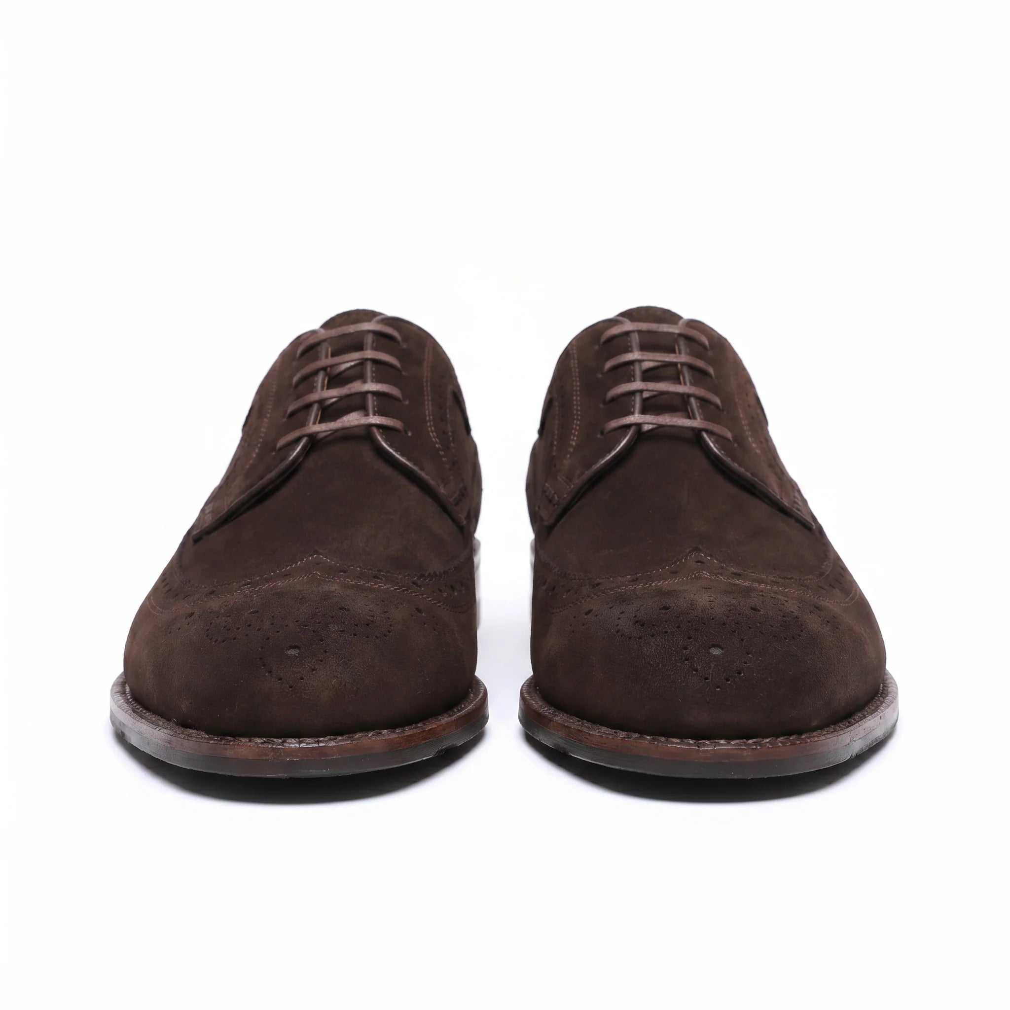 Velour Derby Brogue - Coffee