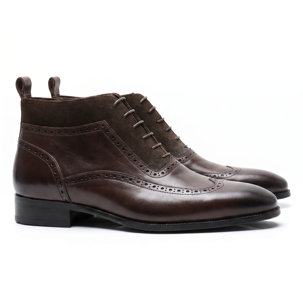 Regent Semi-Brogue Chukka Boot  - Coffee
