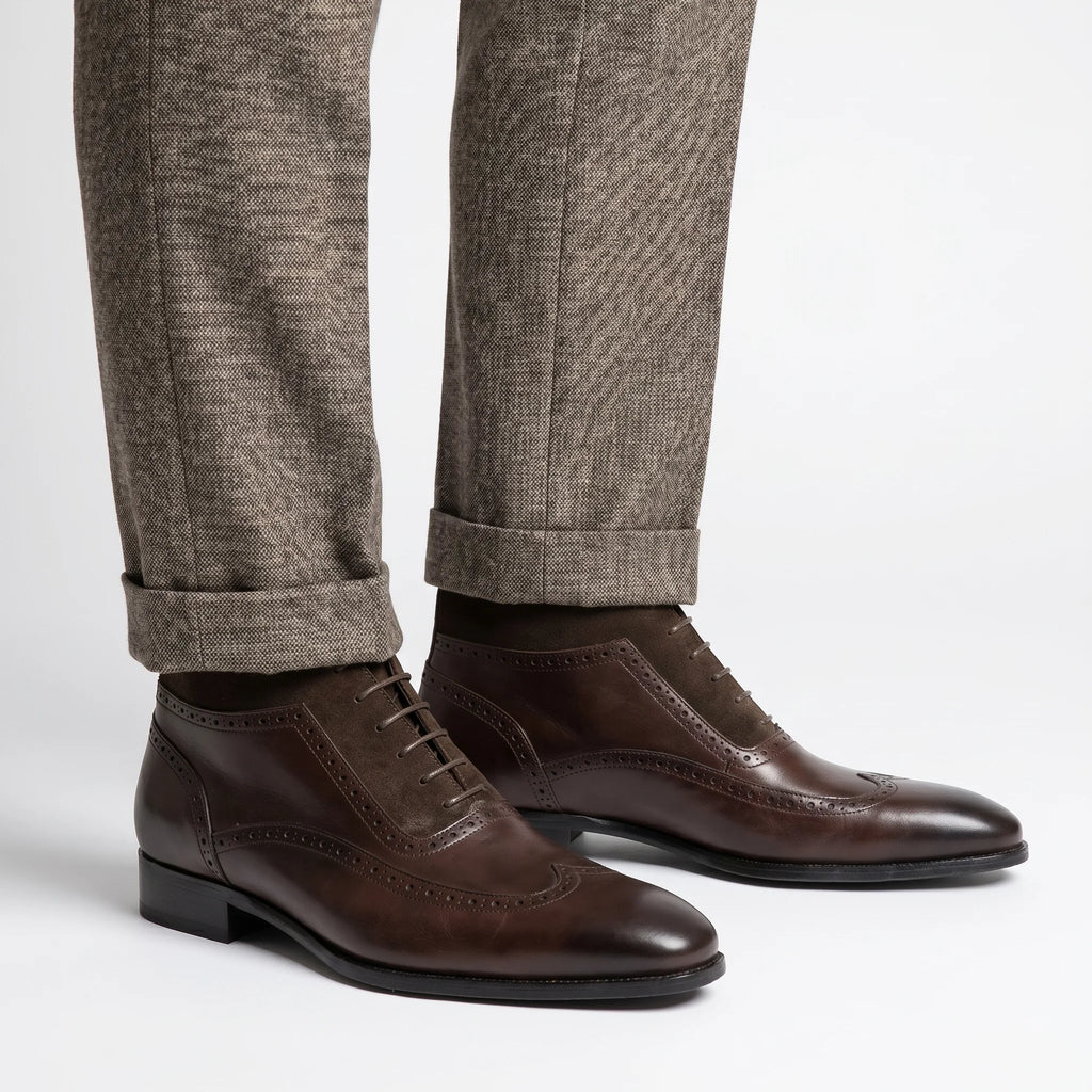 Regent Semi-Brogue Chukka Boot  - Coffee