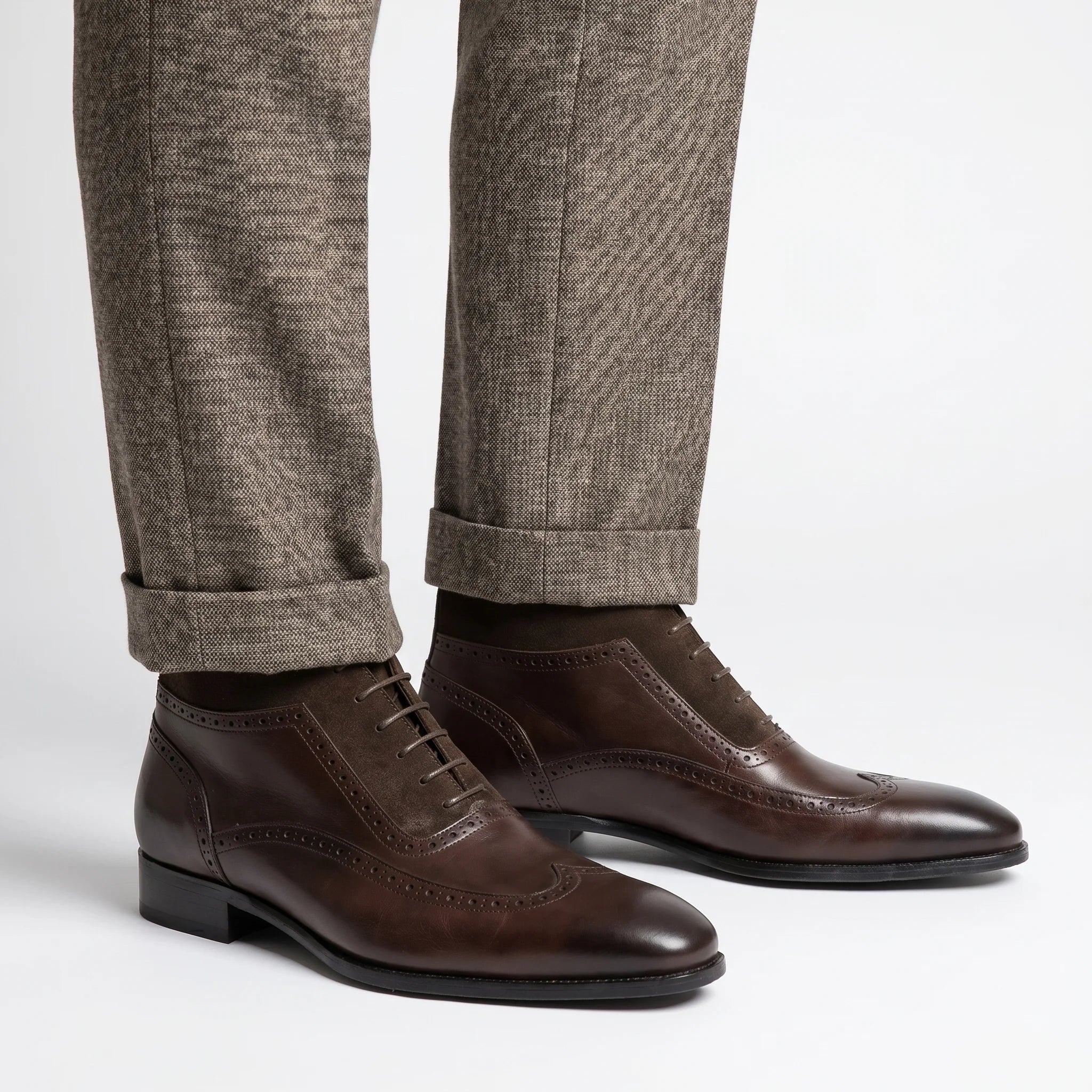 Regent Semi-Brogue Chukka Boot  - Coffee