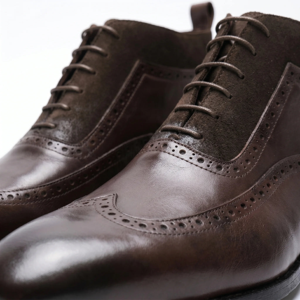 Regent Semi-Brogue Chukka Boot  - Coffee