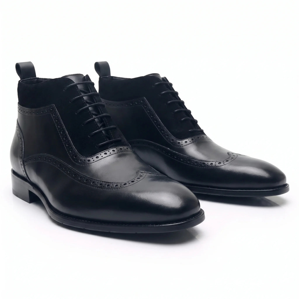 Regent Semi-Brogue Chukka Boot  - Black